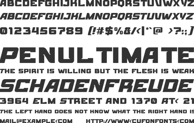 Torque-Master font preview