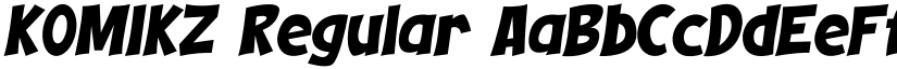 KOMIKZ Regular font