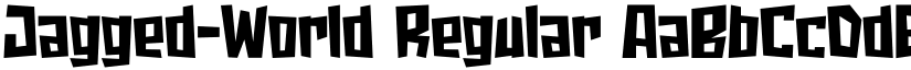 Jagged-World Regular font