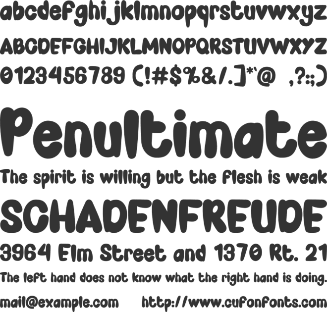 Fruit Juicer font preview