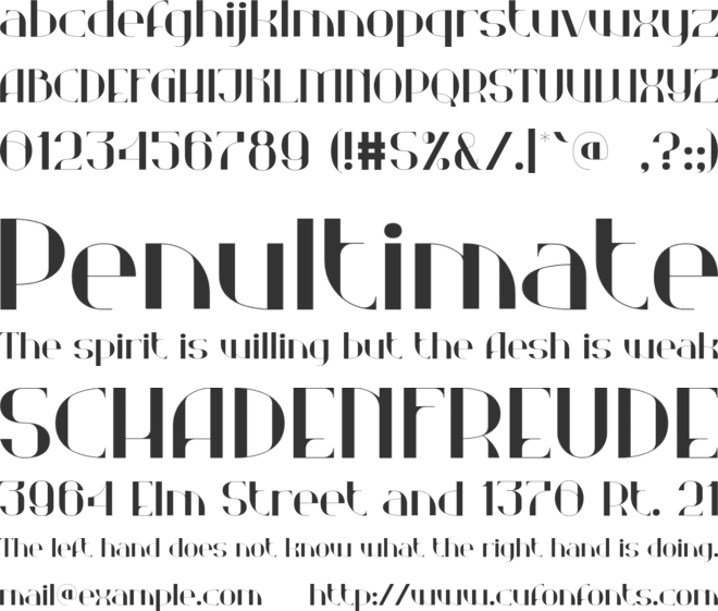 DECOERA font preview