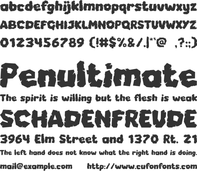 Cave-Stone font preview