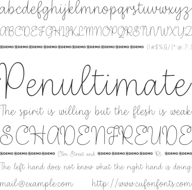 Headstay font preview