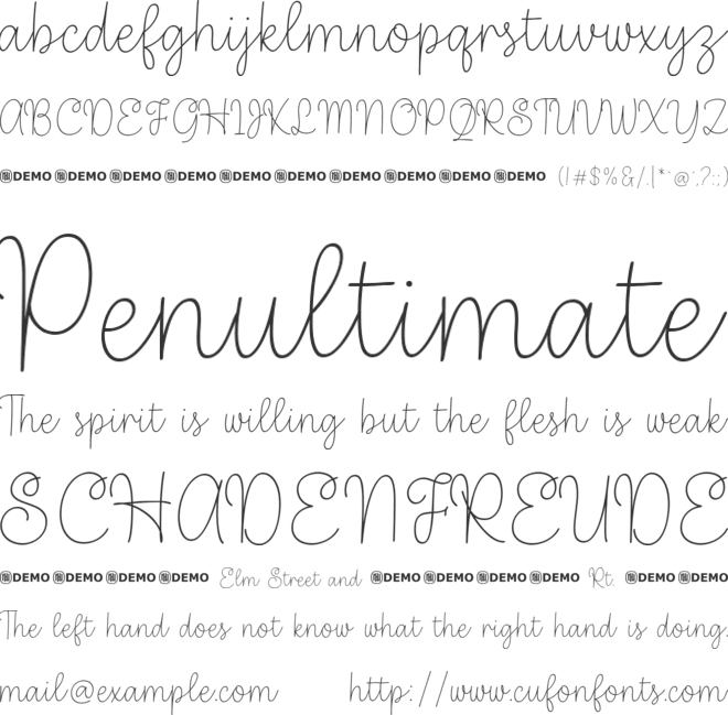 Headstay font preview