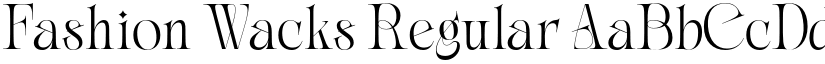 Fashion Wacks Regular font