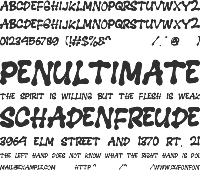 nicely font preview