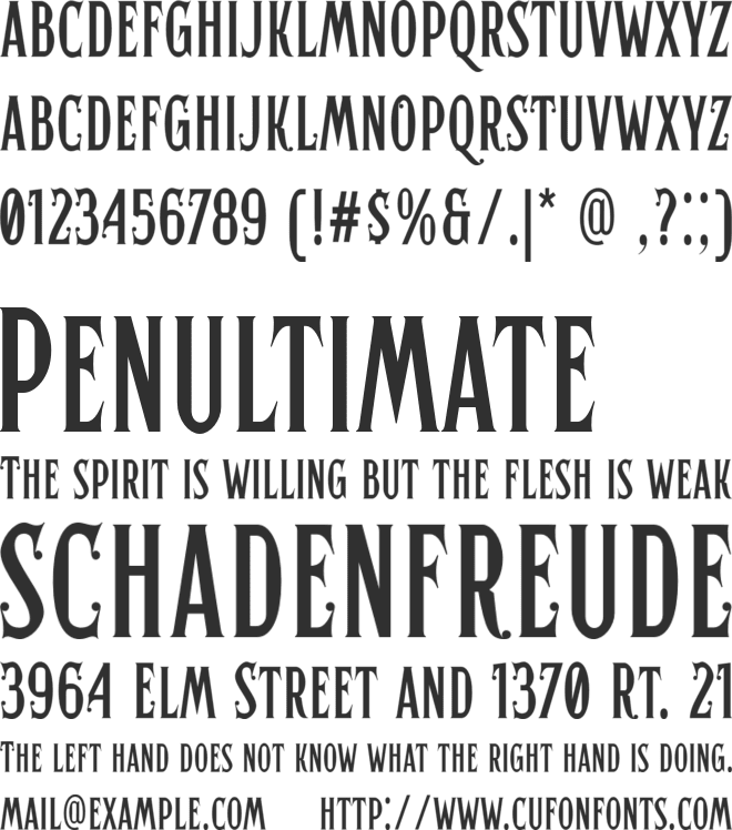 Hertical Serif font preview
