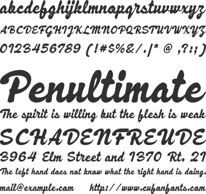 Laquile font preview