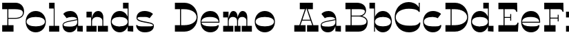 Polands Demo font