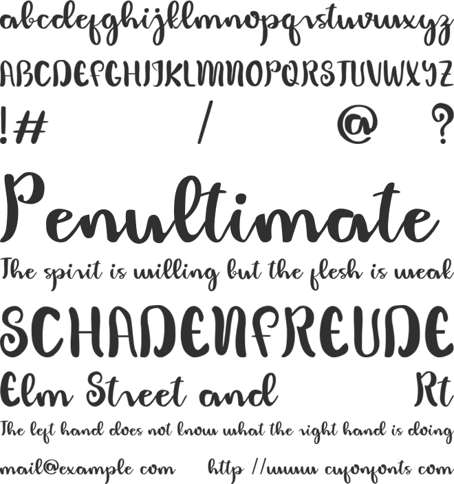 Humaniora for Personal Use font preview
