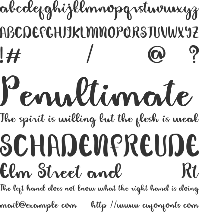 Humaniora for Personal Use font preview