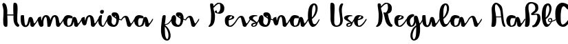 Humaniora for Personal Use Regular font
