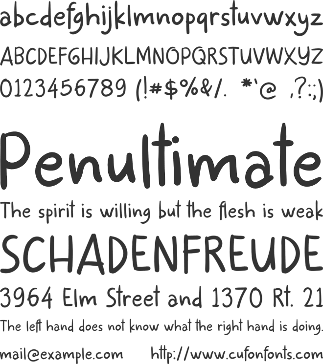 One Story font preview