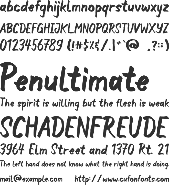 Inkwell font preview