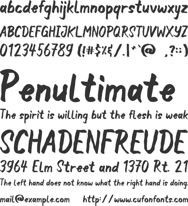 Inkwell font preview