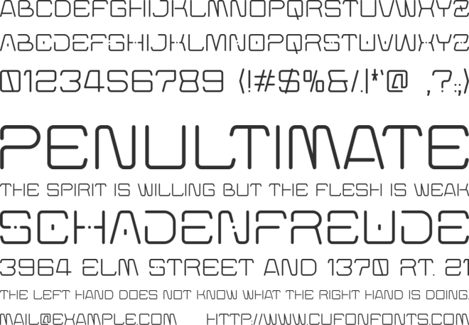 CENTURION font preview