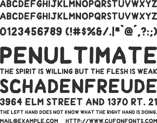 Handform font preview