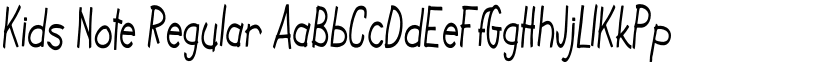 Kids Note Regular font