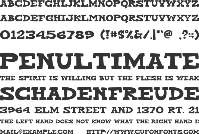 Western Cowboy font preview