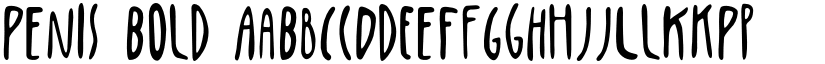Penis Bold font