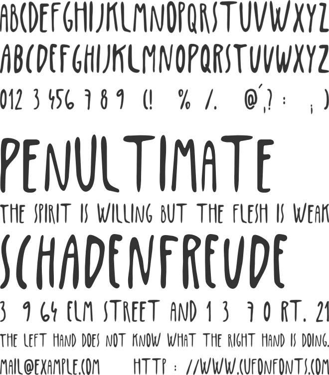 Penis font preview