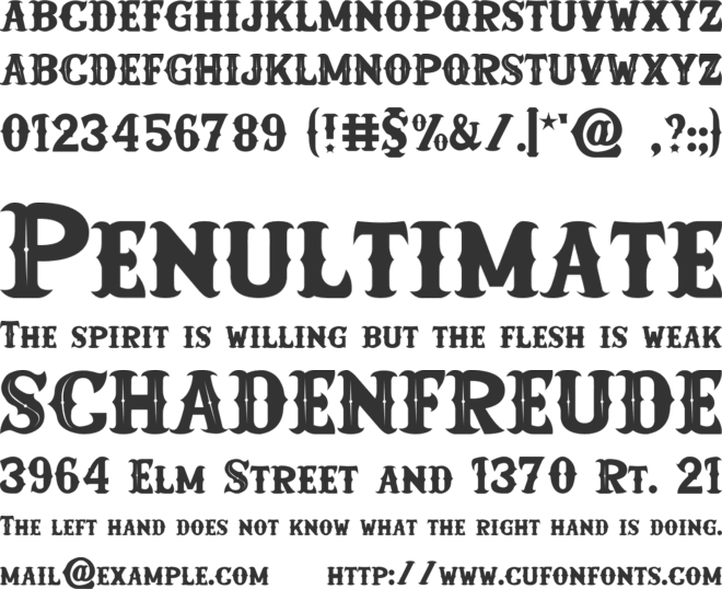 VAN DYKE font preview