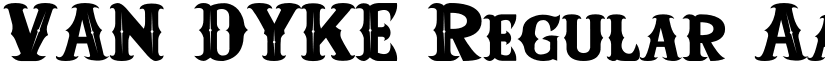 VAN DYKE Regular font