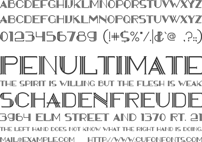 AVENIDA font preview