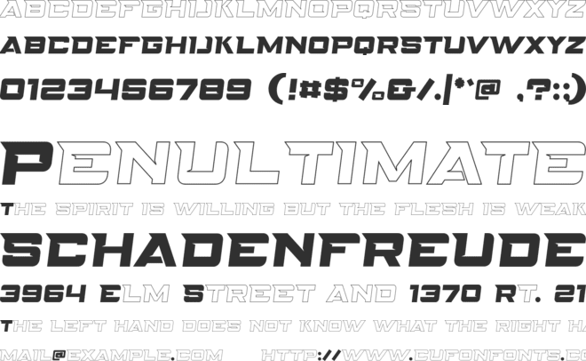Quick Starter font preview