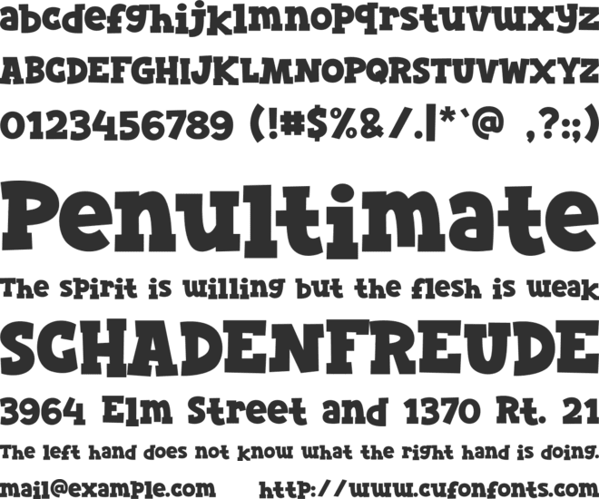 Sheriff Bounce font preview