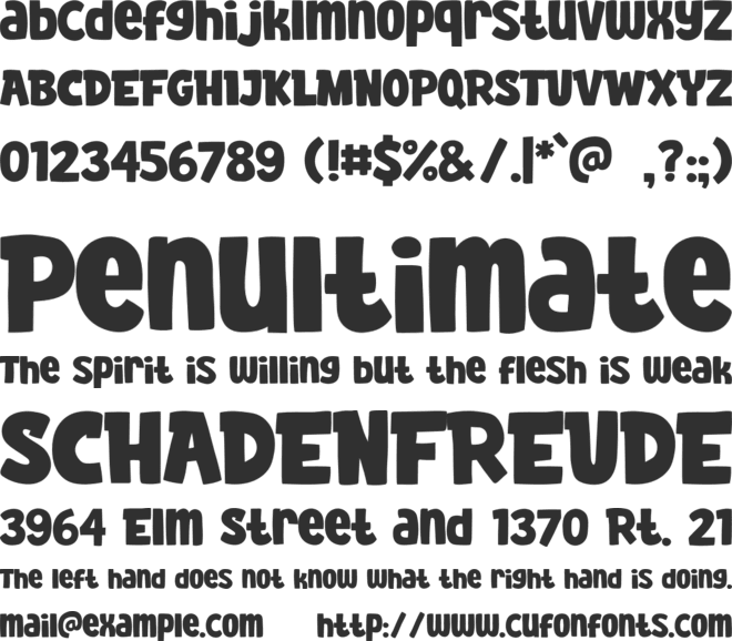 Big Jano font preview