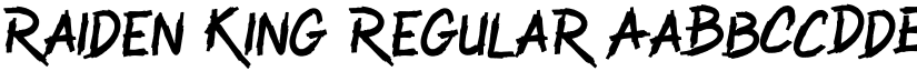 Raiden King Regular font