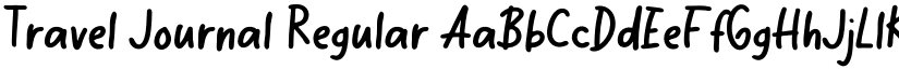 Travel Journal Regular font