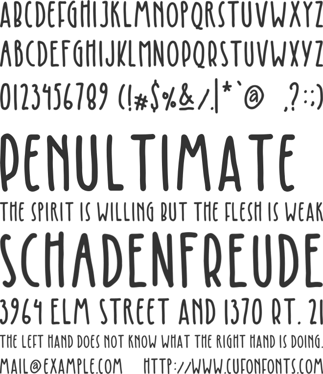Kinglet Cute font preview