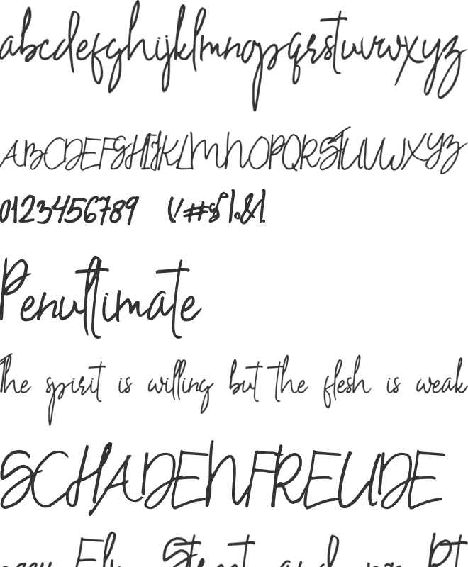 Drinkwater font preview