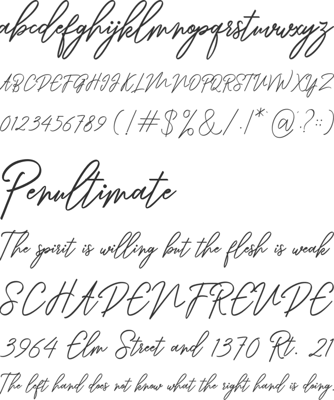 Ranuella font preview