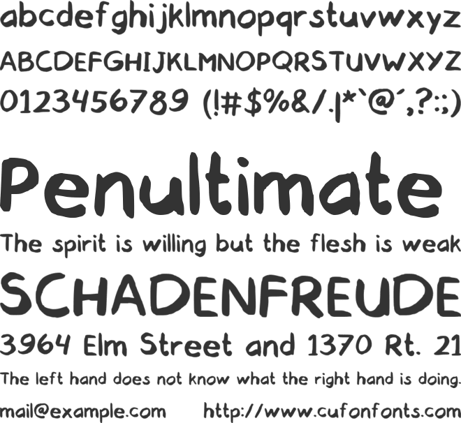 Go Baaa Handwritten Comic font preview