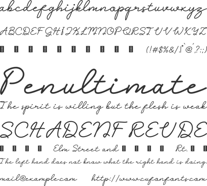 Clara Sydney_DEMO_Personal Use font preview