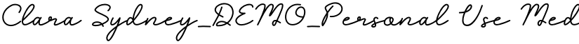 Clara Sydney_DEMO_Personal Use Medium font