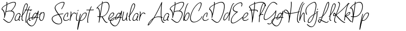 Baltigo Script Regular font