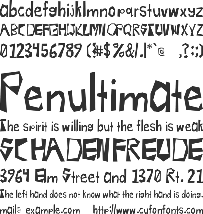 Radioactive font preview