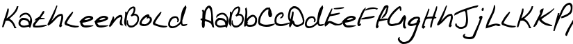 KathleenBold font