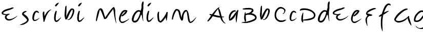 Escribi Medium font