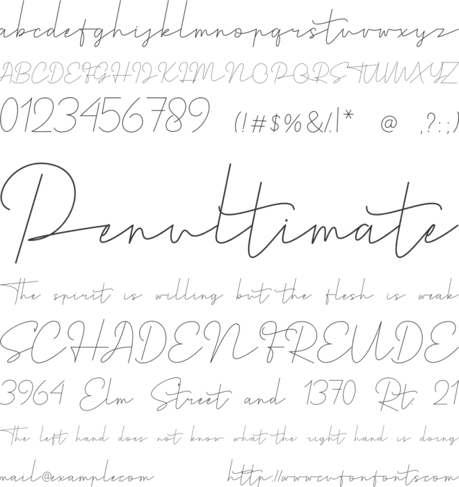 Satrinah Demo font preview