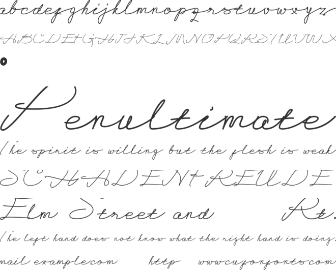 Alegant Script font preview