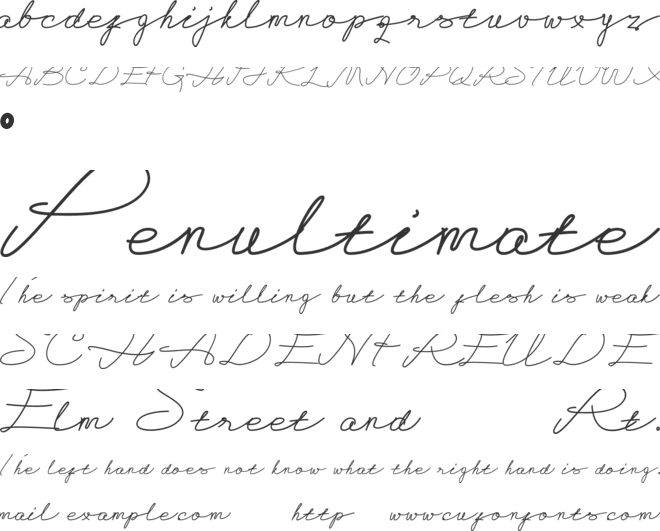 Alegant Script font preview