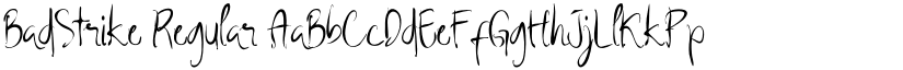 BadStrike Regular font