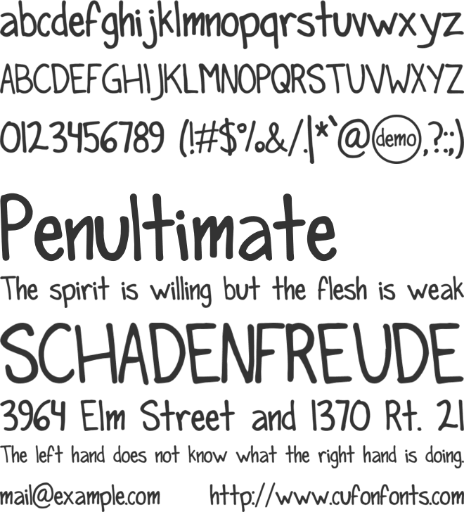PaintMarkerDEMO font preview
