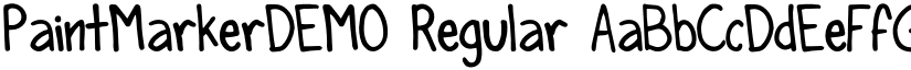 PaintMarkerDEMO Regular font