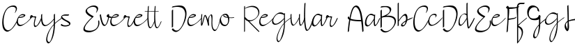Cerys Everett Demo Regular font